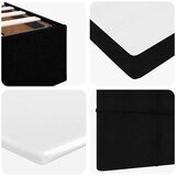  Otomanski krevet s madracem i LED crni 160x200cm tkanine | shoptok.hr