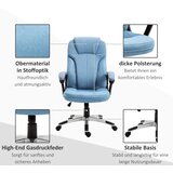  Uredska okretna stolica ergonomska podesiva svijetloplavi lan 66x75x110-120 cm | shoptok.hr