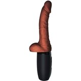 King Cock Plus 7,5 - vibrator za potiskanje mod (rjav) | Shoptok.si