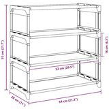vidaXL Stalak za cipele 4 razine sivi 54x28x55 cm netkana tkanina cijene