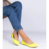 Gemre Yellow Neon Patent Leather Ballerinas Aurika | shoptok.hr