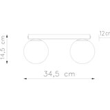  Stropna svetilka YOLI 2 črna, (21347822) | Shoptok.si