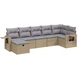  7-dijelni set vrtnih sofa s jastucima bež od poliratana | shoptok.hr