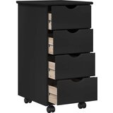  Mobilni ormar Crna 34 x 39 x 65,5 cm Čvrsto borovo drvo | shoptok.hr