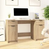 Maison Chic Pisalna miza - pisarniška miza - Računalniška miza s stranskimi omaricami sonoma hrast inženirski les, (21785335) | Shoptok.si