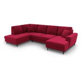 Cosmopolitan Design Crvena baršunasti sklopiva/s prostorom za odlaganje kutna garnitura (s lijevim kutom/u obliku slova "U") Kyoto – | shoptok.hr