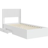 Krevetna konstrukcija s pohranom i uzglavljem Bijela 90 x 190 cm | Shoptok.si