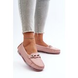 S. BARSKI Women's Leather Moccasins with Pink Ornament S.Barski LR339 | shoptok.hr
