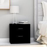 vidaXL Nočna omarica črna 40x30x40 cm iverna plošča, (20731704) | Shoptok.si