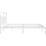  Metalni okvir za krevet s uzglavljem bijeli 183x213 cm | shoptok.hr