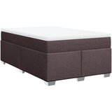 vidaXL Box spring postelja z vzmetnico temno rjava 120x190 cm blago, (21310719) Cene