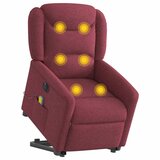  Električni masažni naslonjač na podizanje od tkanine boja vina | shoptok.hr