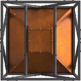  Kamenoslojni Ognjišt četvrtasti 50x50x35 cm od čelika otporan na vremenske uvjete | shoptok.hr