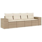  4-dijelni set vrtnih sofa s jastucima bež od poliratana | shoptok.hr