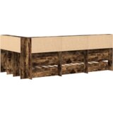  Krevet s policom Dimljeni hrast 75x190 cm Konstruirano drvo | shoptok.hr