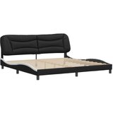  Okvir za krevet s uzglavljem crno-bijeli 200x200cm umjetna koža | shoptok.hr