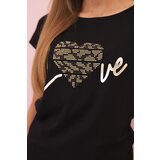 Kesi Women's cotton short-sleeve blouse with "Stay Wild" print black | Shoptok.si