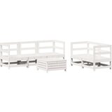 vidaXL 6-dijelni set vrtnih sofa bijeli od masivne borovine | shoptok.hr