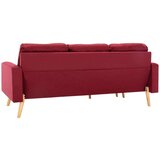  Trosjed od tkanine s tabureom crvena boja vina | shoptok.hr
