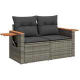  6-dijelni set vrtnih sofa od poliratana s jastucima sivi | shoptok.hr