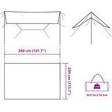  za kampiranje sivo-narančasti 360 x 294 cm vodootporna | shoptok.hr