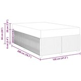  Konstrukcija postelje z vzmetnico Modra 120 x 200 cm blago, (5000123963) | Shoptok.si