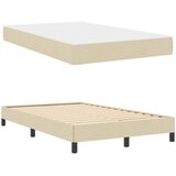 Krevet s opruga kutije s madracem Krema 120 x 200 cm tkanina | shoptok.hr