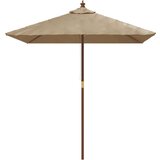  Vrtni suncobran s drvenim stupom smeđesivi 198 x 198 x 231 cm | shoptok.hr