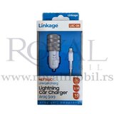  auto punjač linkage LKC-06 lightning 2.1A beli sa srebrnim | ePonuda.com