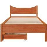  Okvir kreveta s ladicama voštano smeđi 75 x 190 cm borovine | shoptok.hr