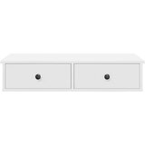 vidaXL Stenska polica s predali bel 80x34x17 cm inženirski les | Shoptok.si