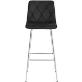NADO stolac - crni baršun / kromirane noge x 1 | shoptok.hr