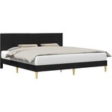  Krevetna konstrukcija s uzglavljem Crna 180 x 200 cm Tkanina | shoptok.hr