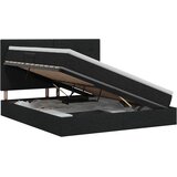  Krevet s madracem i skladištem Crna 160 x 200 cm tkanina | shoptok.hr
