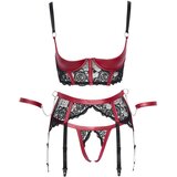 Cottelli Bondage - Matt, čipkast komplet za prsni koš (rdeča) - L | Shoptok.si