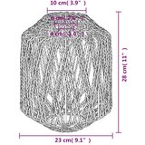  Sjenilo za svjetiljku crno Ø 23 x 28 cm od željeza i papira | shoptok.hr