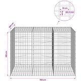  Gabion s žicom debljine 3,5 mm i mrežom 5x10 cm 150x100x100 cm | shoptok.hr