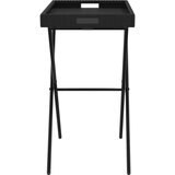  stol s pladnjem crni 65 x 40 x 75 cm od poliratana | shoptok.hr