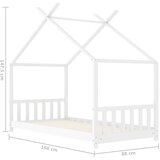  Okvir za dječji krevet od masivne borovine bijeli 80 x 160 cm | shoptok.hr