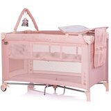 Chipolino putni krevetić LUNA s podlogom za prematanje Pink Powder | shoptok.hr