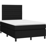  Krevet s oprugama i madracem crni 120 x 200cm od tkanine | shoptok.hr