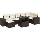 Maison Chic Seti vrtnega pohištva - Vrtna garnitura - Vrtni pohištvo set 8-delna z blazinami rjav poli ratan, (21800123) | Shoptok.si