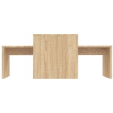  Komplet klubskih mizic sonoma hrast 100x48x40 cm iverna plošča, (20625314) | Shoptok.si