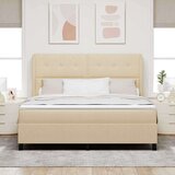 Box Posteljni okvir z vzmetnico - Krem 180x200 cm Tkanina, (22052194) | Shoptok.si
