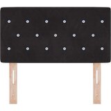 vidaXL Naslon za glavu s kristalnim gumbima tufted crni 80 cm baršun | shoptok.hr