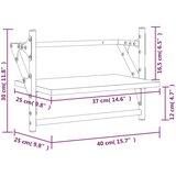 vidaXL Stenske police s prečkami 2 kosa črne 40x25x30 cm | Shoptok.si