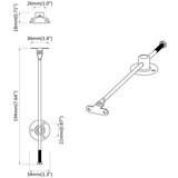  Šarka za podršku poklopcu 12 pcs Srebrno 194 x 36 x 18 mm | shoptok.hr