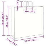  Papirnate vrečke 250 kosov z ročaji rdeča 54x15x49 cm, (5000160992) | Shoptok.si