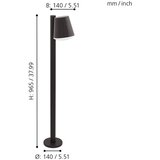 Eglo Caldiero-spoljna podna lampa/1, led, e27, 9w, v-965, antracit/bela | Eponuda.com
