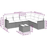 vidaXL 7-dijelni set vrtnih sofa od poliratana s jastucima smeđi | shoptok.hr